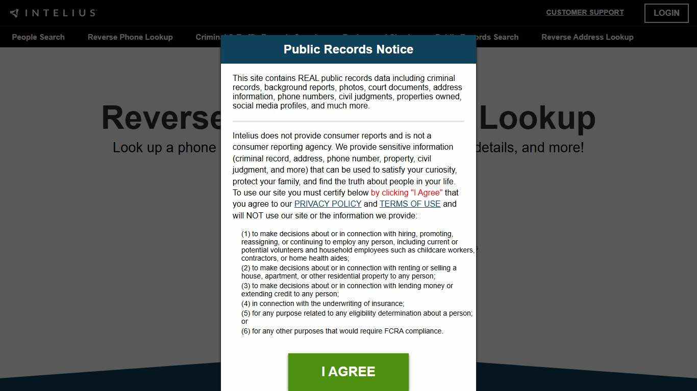 Intelius Reverse Phone Lookup - Background Check By Phone Number